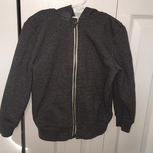 BOYS GRAY ZIP UP HOODIE